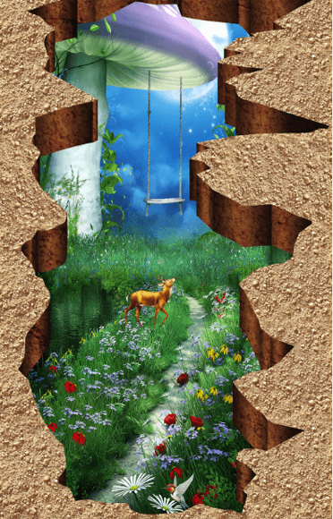3D Deer Floor Mural Wallpaper AJ Wallpaper 2