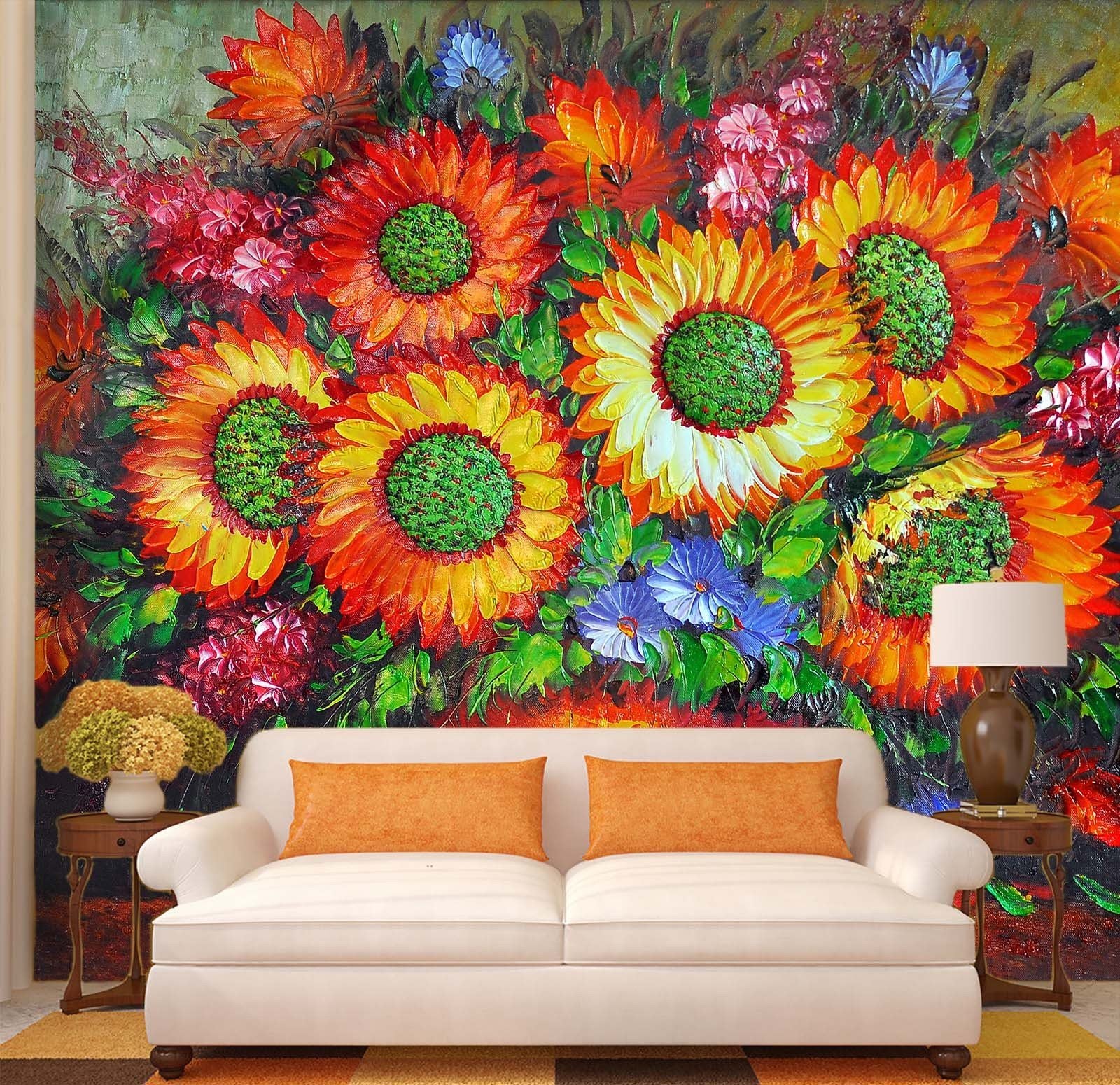 Bright Blossoms Vase Wallpaper AJ Wallpaper