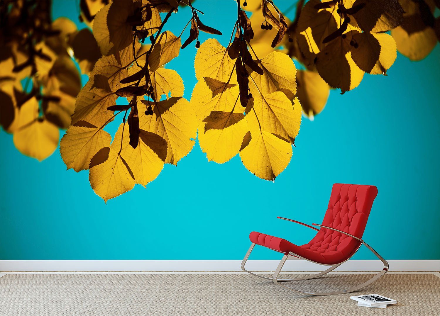 Hanging Leaves Wallpaper AJ Wallpaper