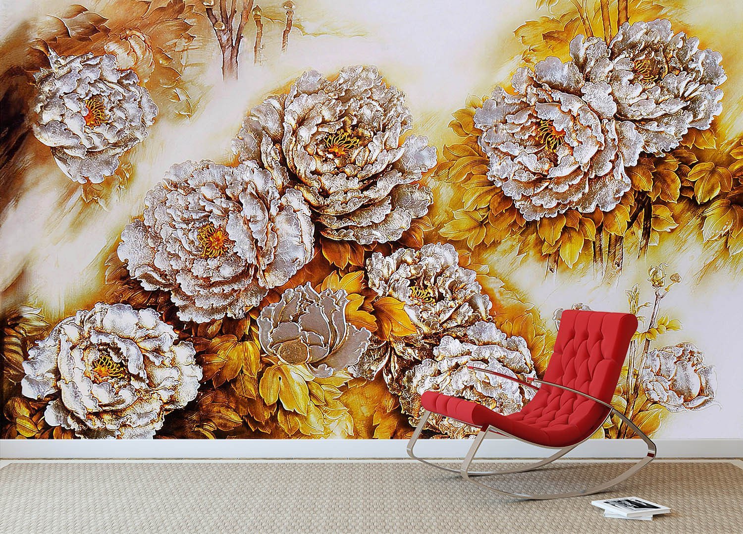 Blooming Peonies 2 Wallpaper AJ Wallpaper