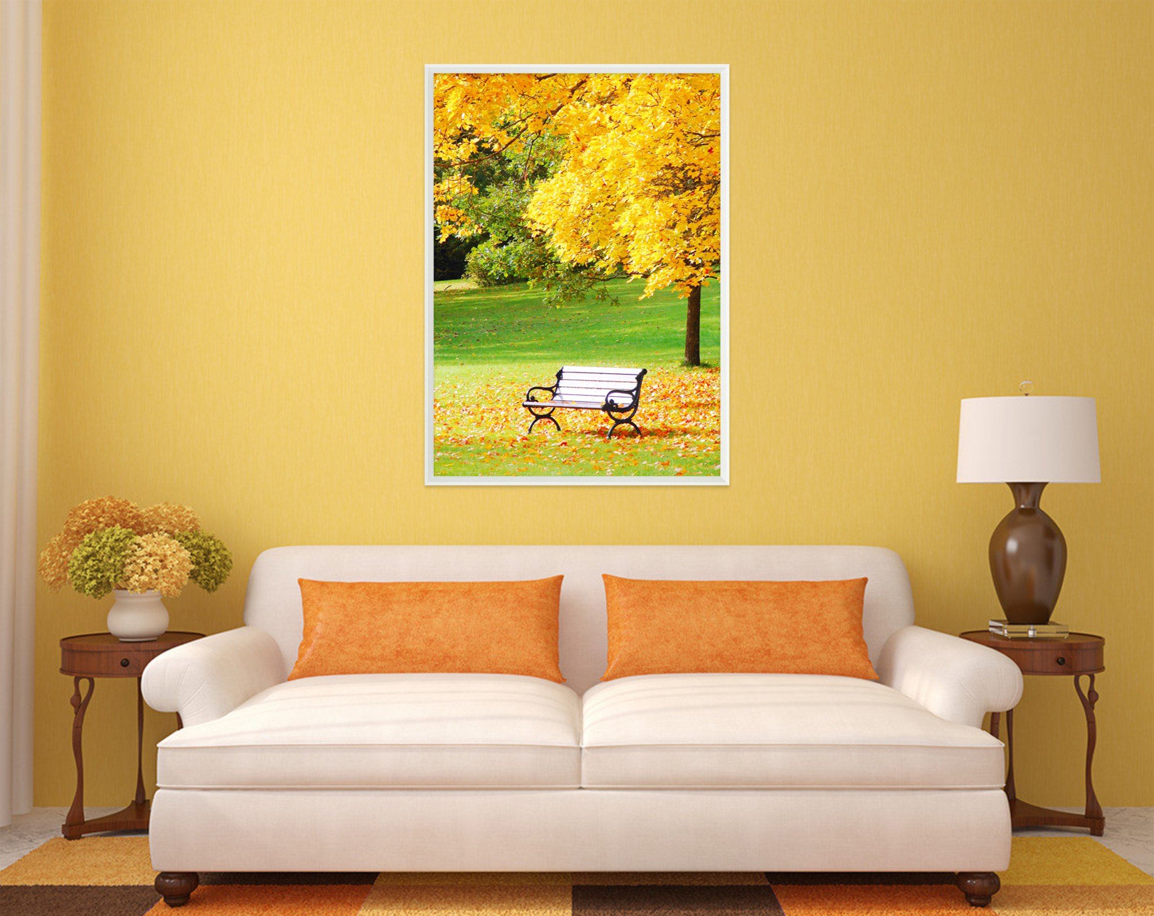 3D Maple Leaf 021 Fake Framed Print Painting Wallpaper AJ Creativity Home