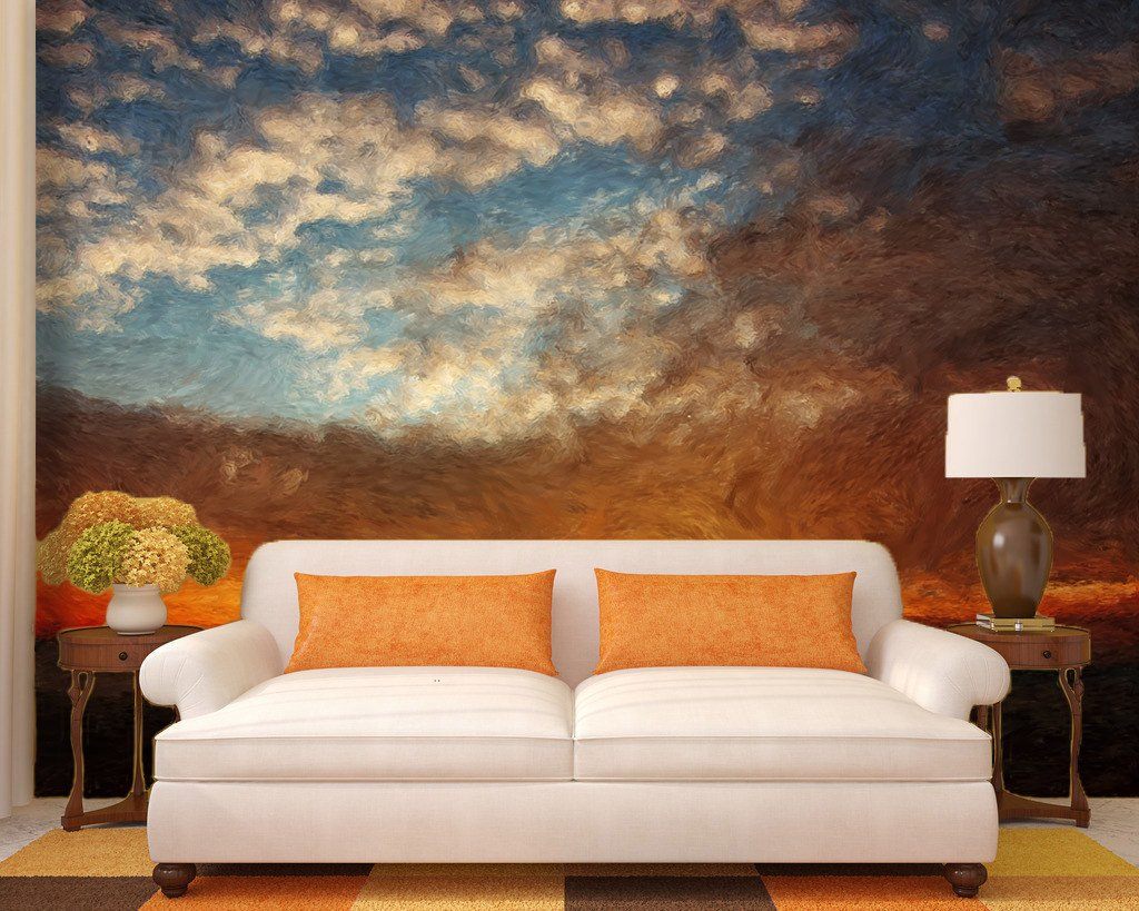Sunset Painting Wallpaper AJ Wallpaper