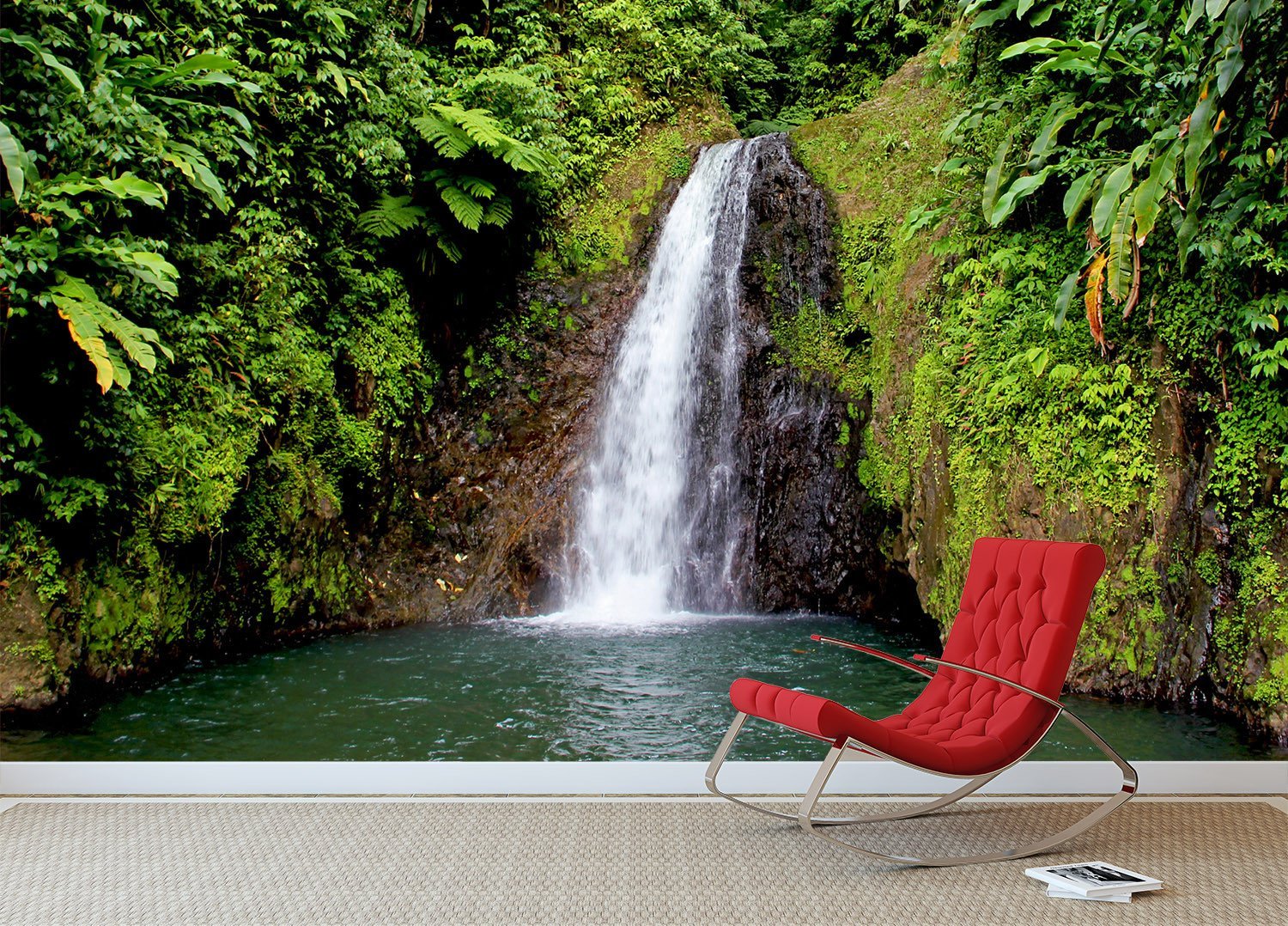 Flowing Waterfall Wallpaper AJ Wallpaper