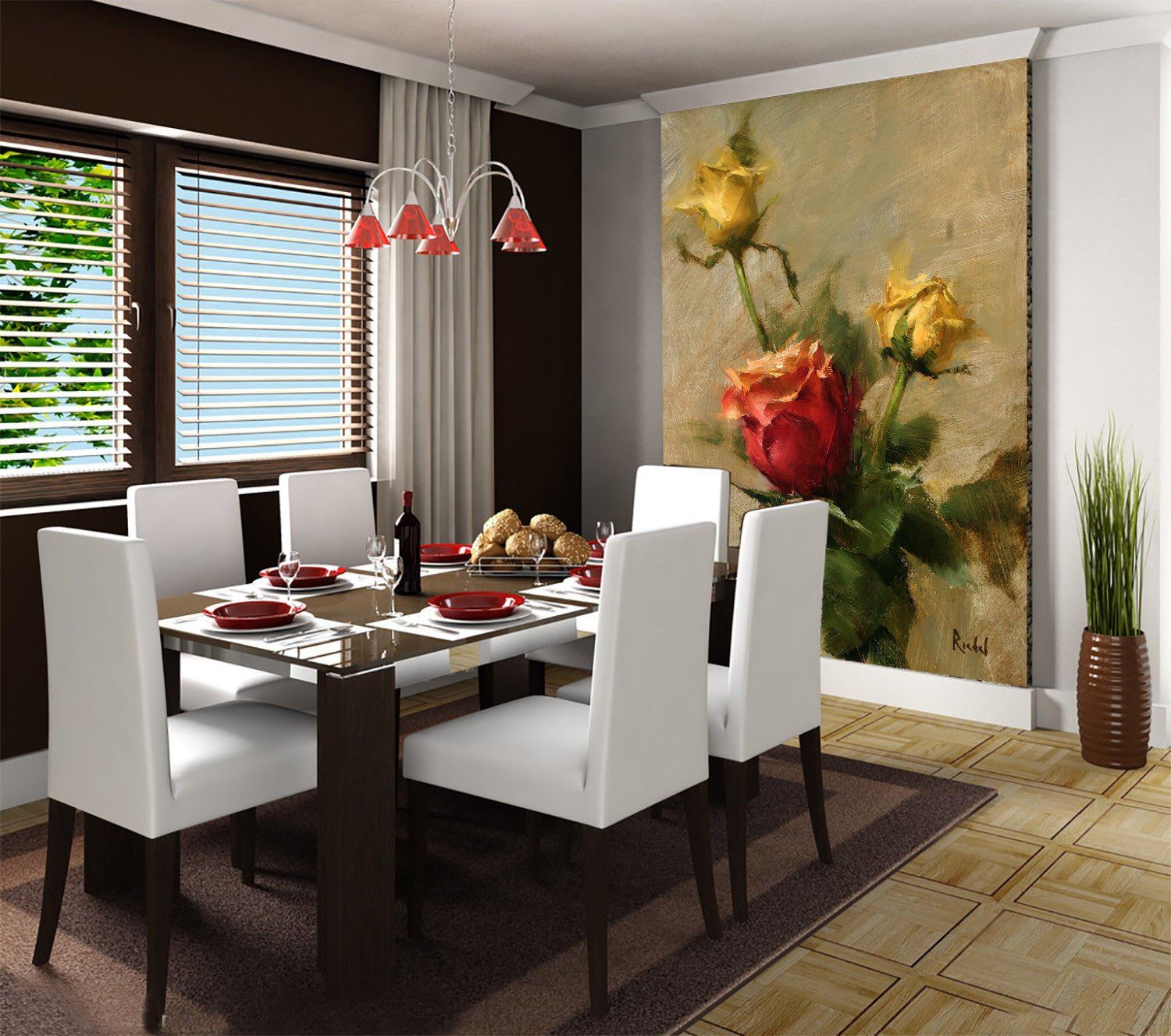 Roses Painting Wallpaper AJ Wallpaper 2