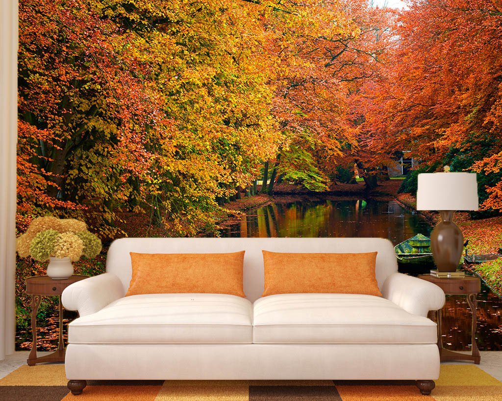 Autumn River Scenery Wallpaper AJ Wallpaper