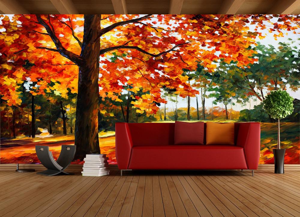 Blazing-red Maples Wallpaper AJ Wallpaper