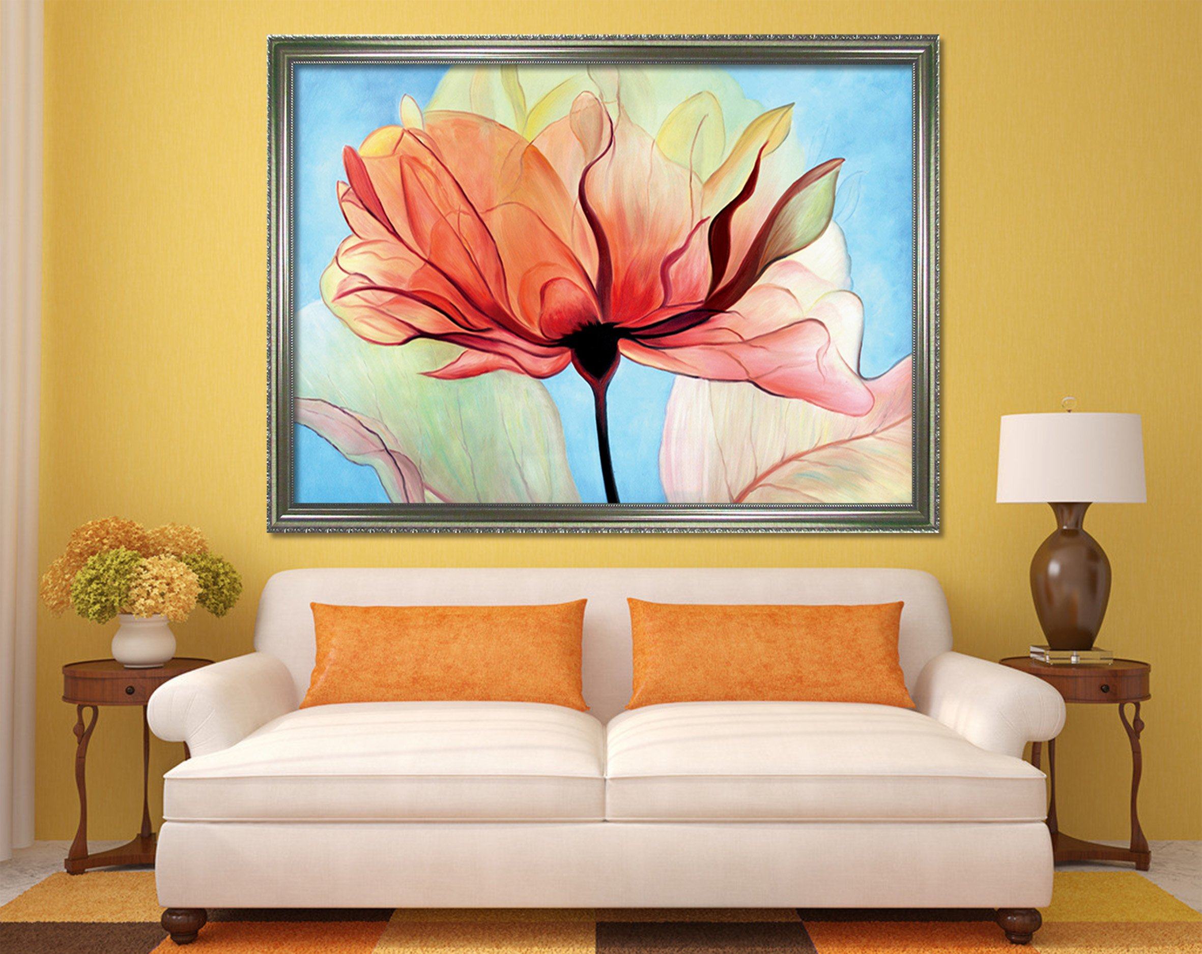 3D Beautiful Flower 024 Fake Framed Print Painting Wallpaper AJ Creativity Home