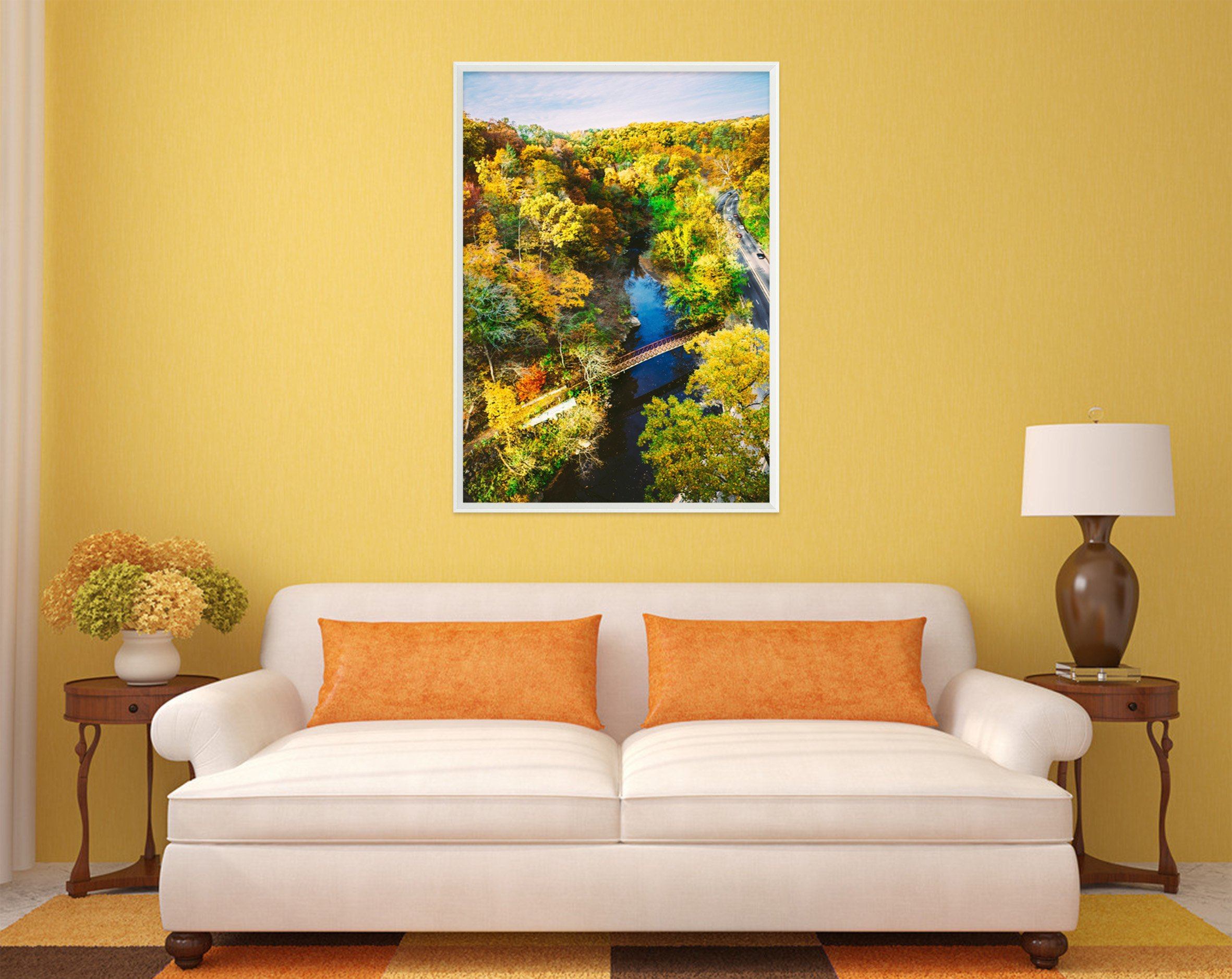 3D Maple Highway 087 Fake Framed Print Painting Wallpaper AJ Creativity Home