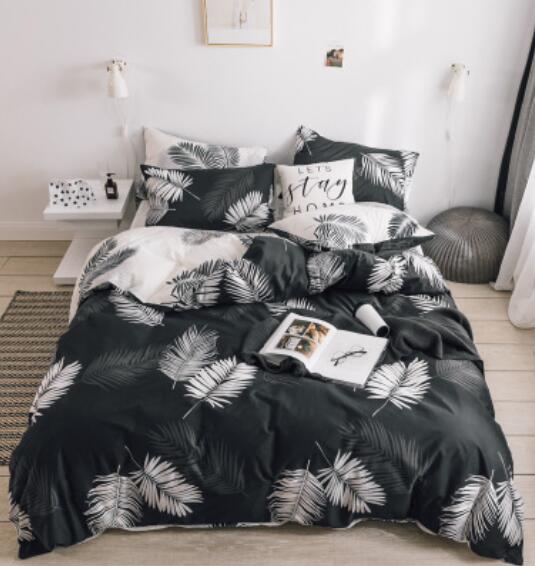 3D White Feather 17136 Bed Pillowcases Quilt