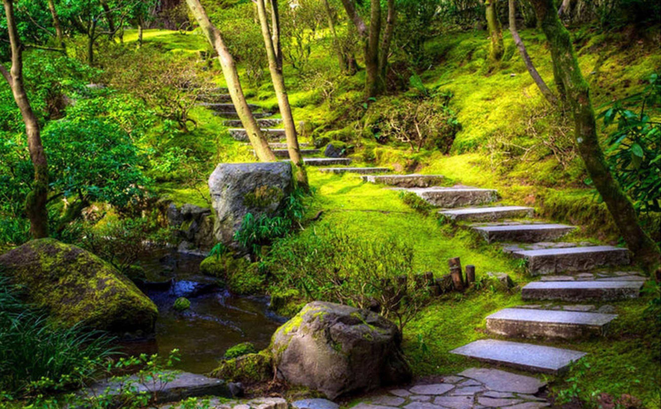 3D Mountain Road Stairs 52 Garage Door Mural Wallpaper AJ Wallpaper