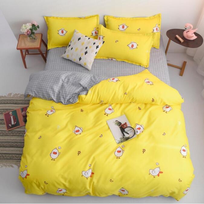 3D Yellow Duckling Pattern 12071 Bed Pillowcases Quilt