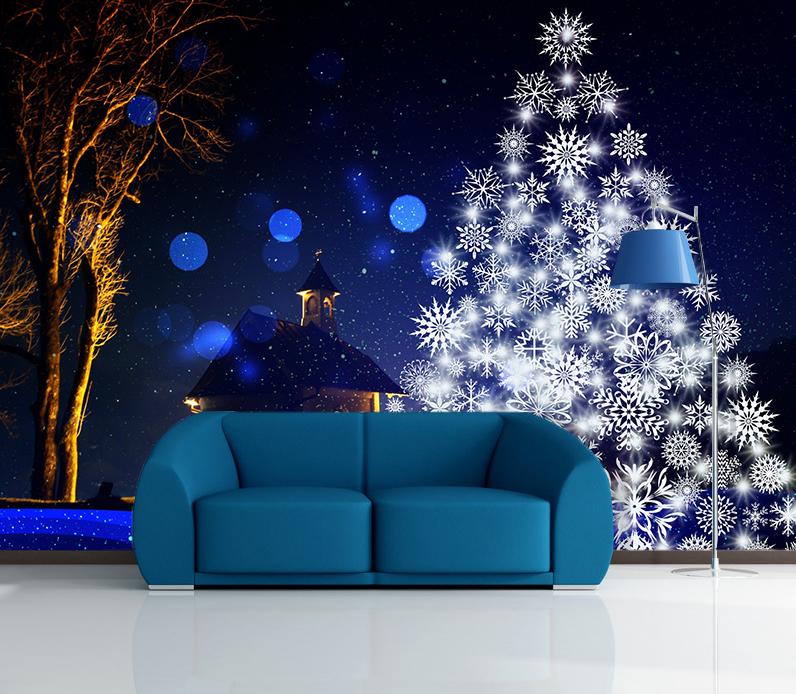 3D Snowflake House 126 Wallpaper AJ Wallpaper