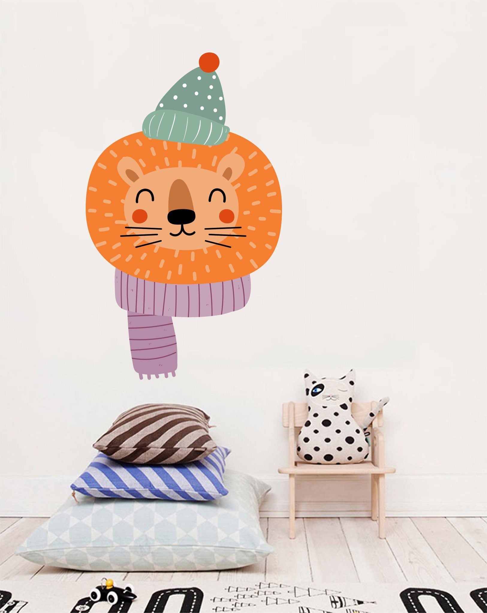 3D Cartoon Lion 111 Wall Stickers Wallpaper AJ Wallpaper