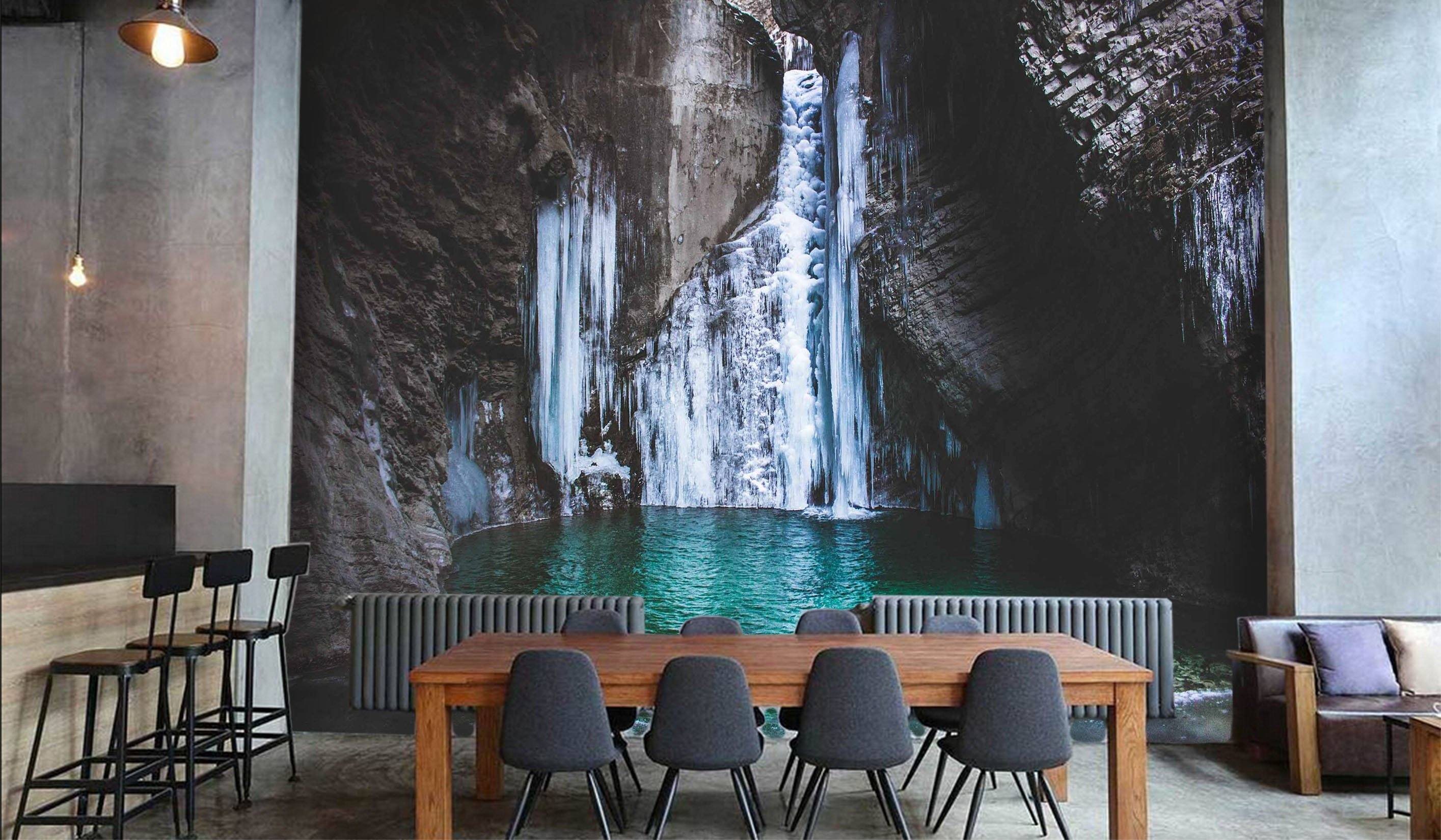 3D Waterfall Mountain 690 Wallpaper AJ Wallpaper