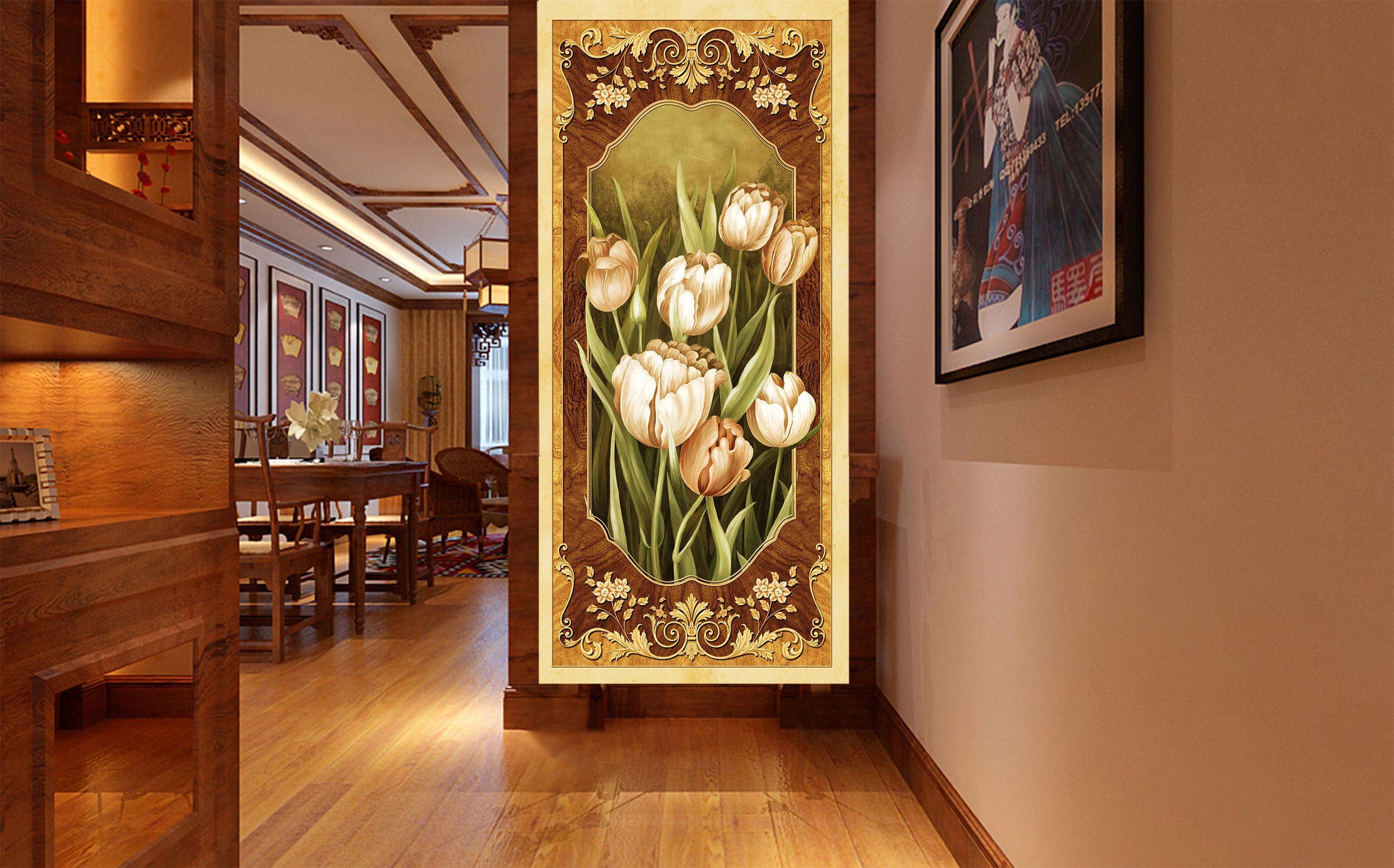 3D Lace Rose 804 Wallpaper AJ Wallpaper