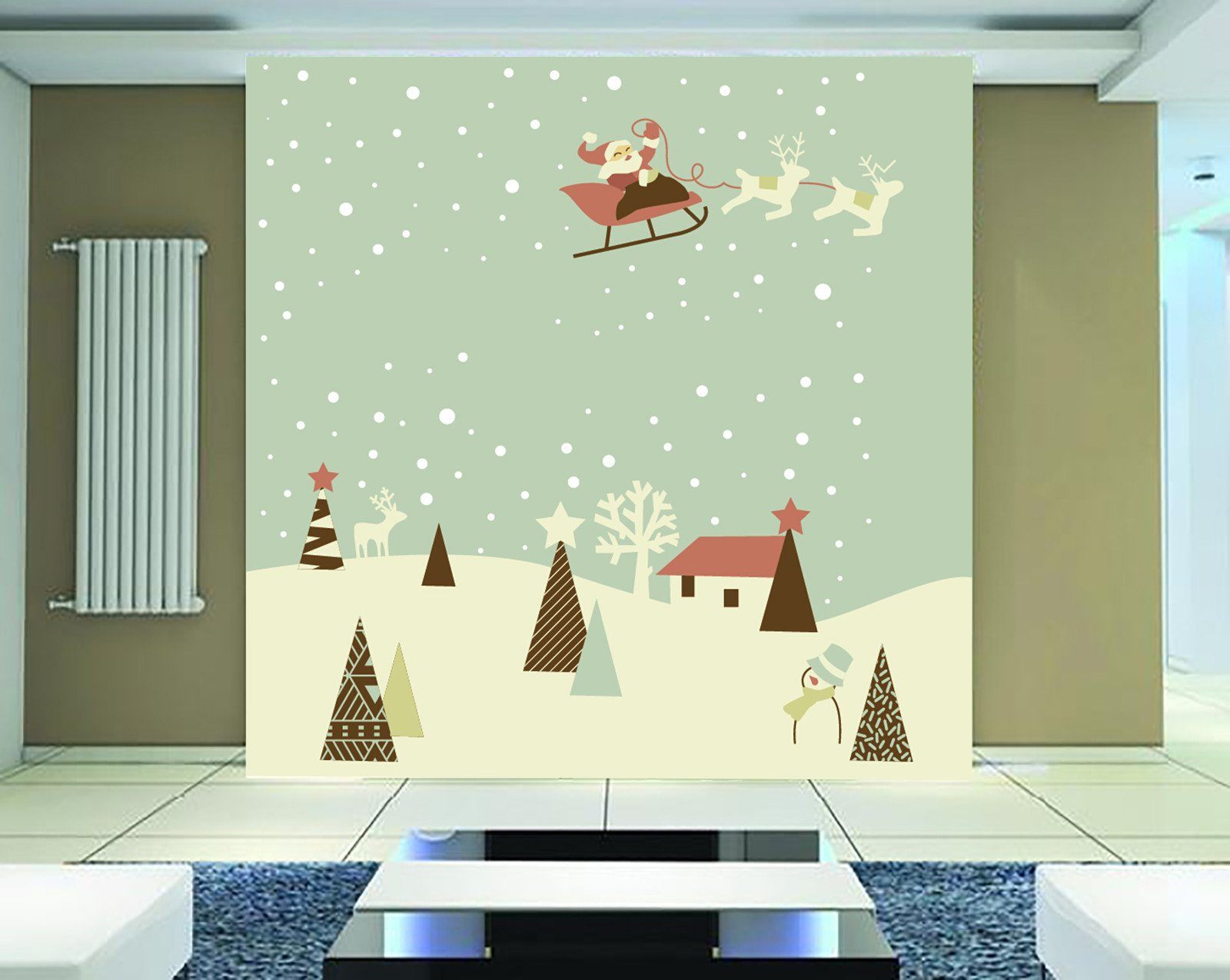 3D Father Christmas With His Reindeer 23 Wallpaper AJ Wallpaper