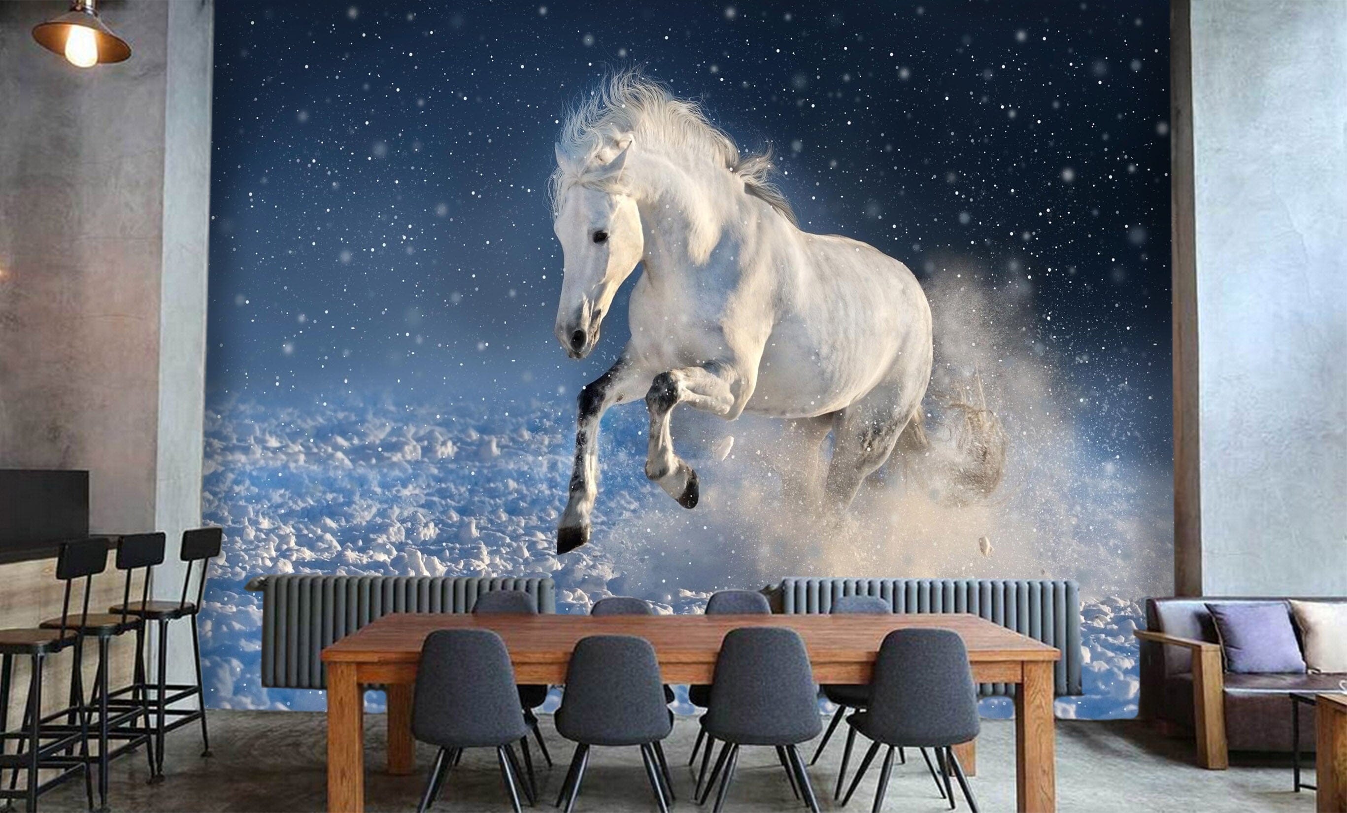 3D White Horse 1048 Wall Murals Wallpaper AJ Wallpaper 2