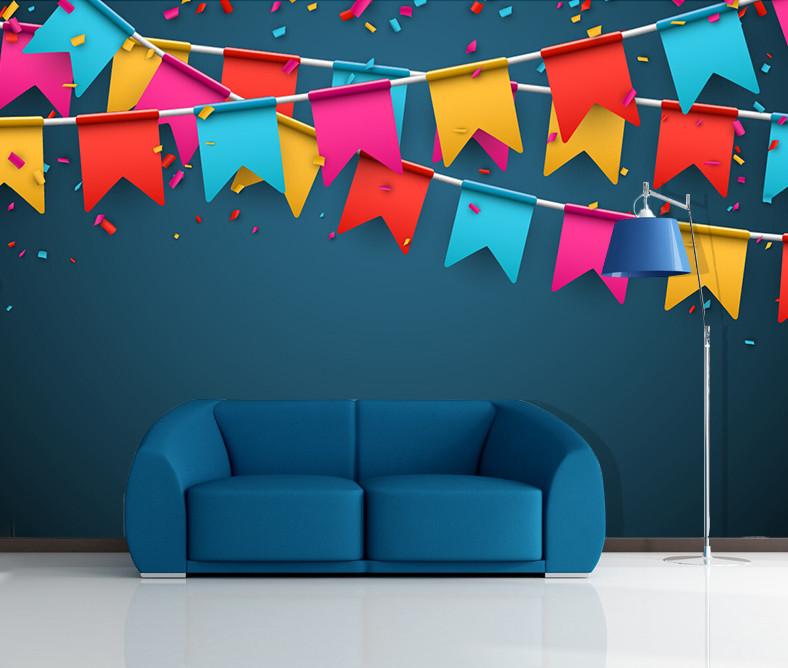 3D Color Flags Fluttering Wallpaper AJ Wallpaper