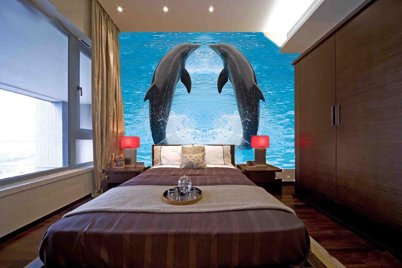 Two Kissing Dolphins Wallpaper AJ Wallpaper