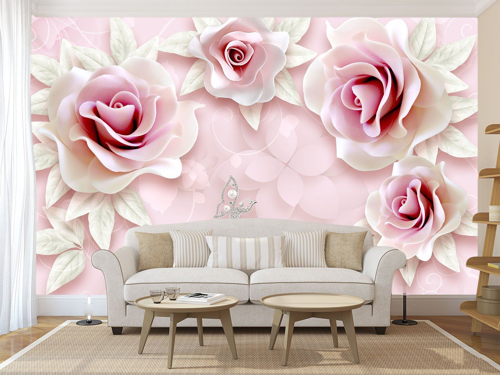 3D Rose Pink 127 Wallpaper AJ Wallpaper 2