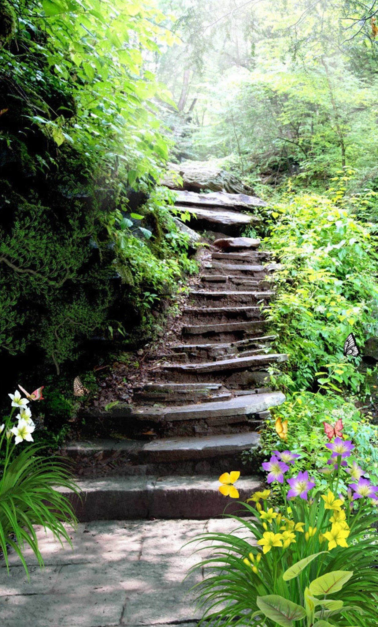 3D Stones Stairs 75 Door Mural Wallpaper AJ Wallpaper