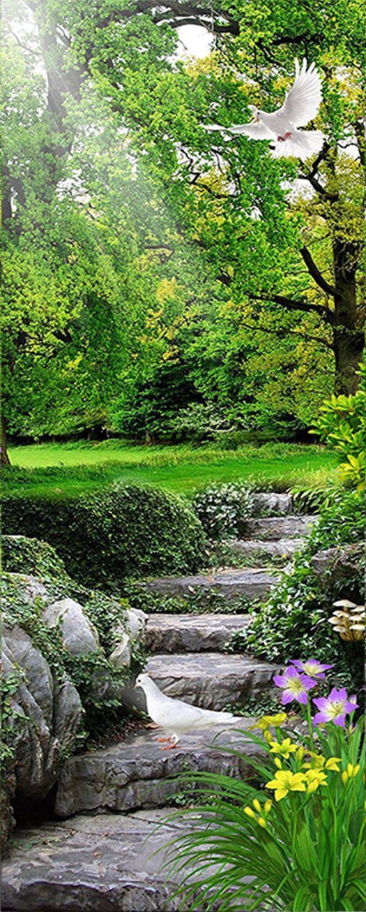 3D spring is in the air door mural Wallpaper AJ Wallpaper