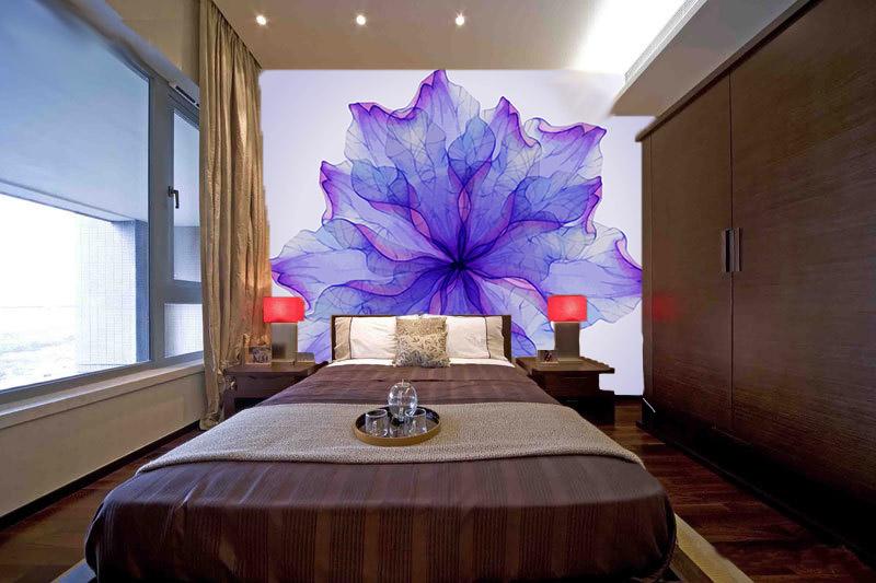 3D Blue Flowers 186 Wallpaper AJ Wallpaper