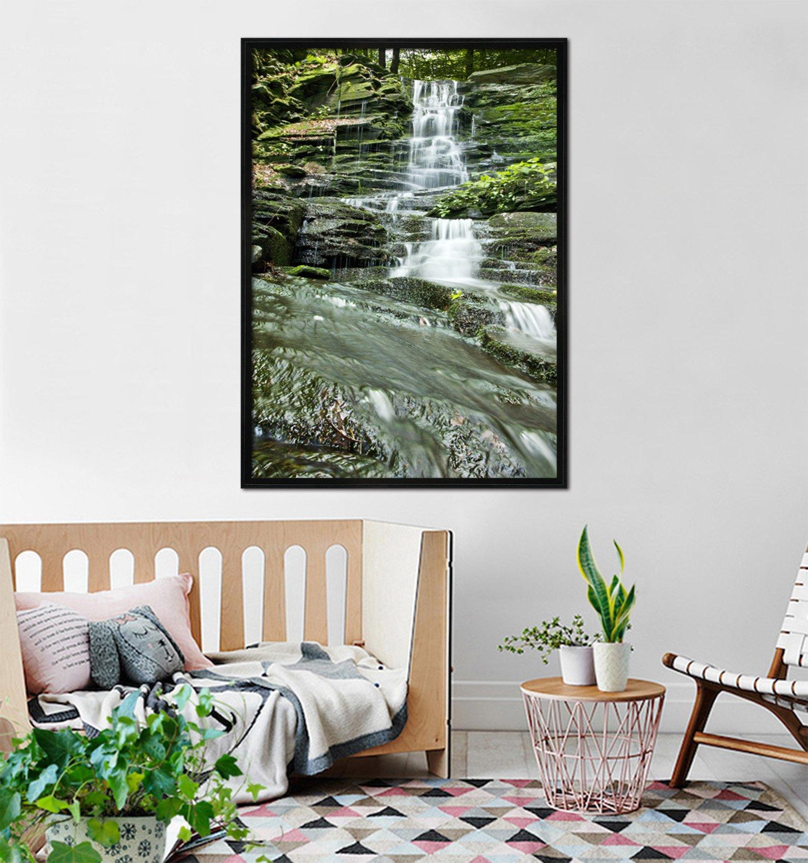 3D Moss Stone 098 Fake Framed Print Painting Wallpaper AJ Creativity Home