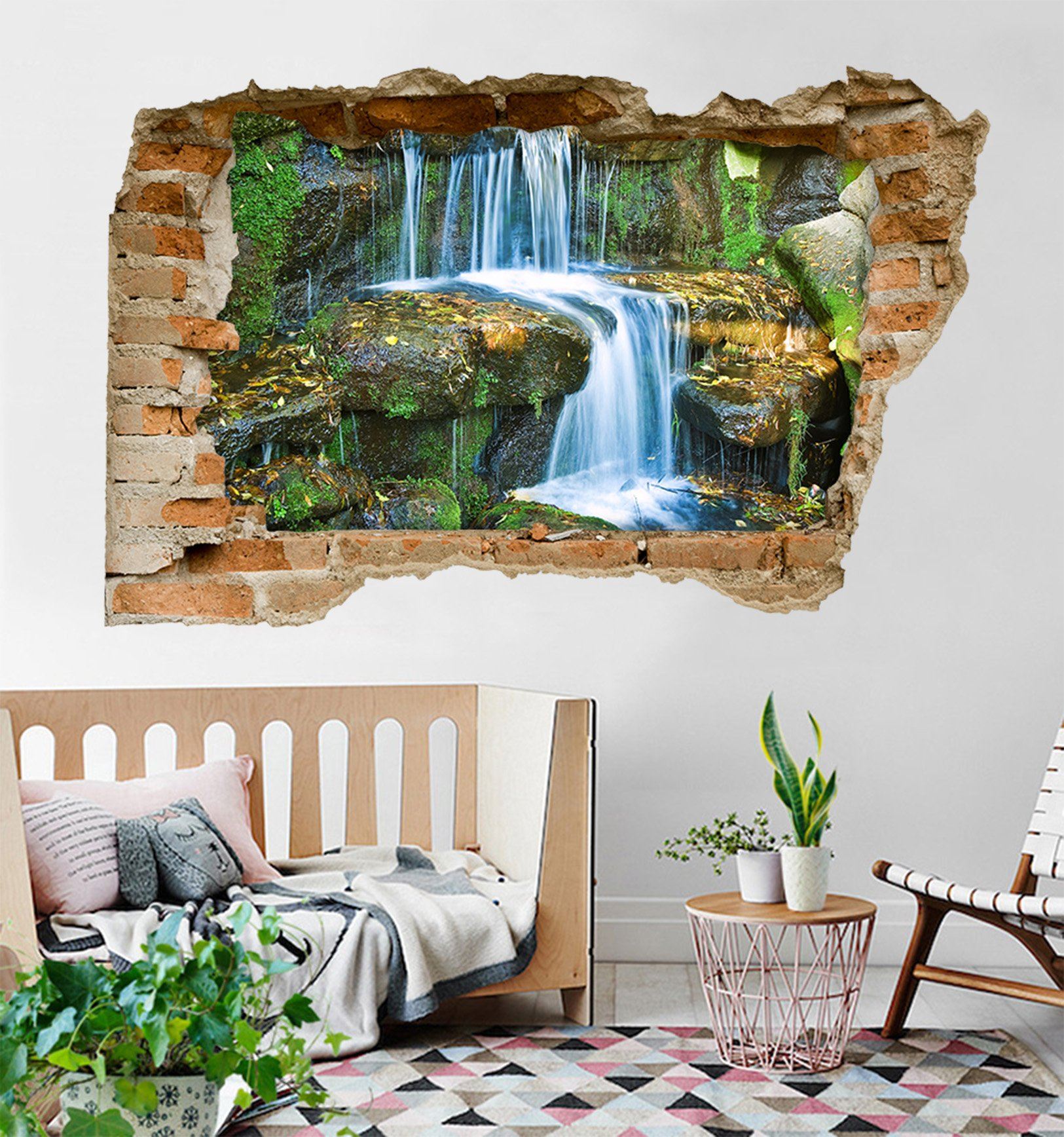 3D Rocks River 085 Broken Wall Murals Wallpaper AJ Wallpaper