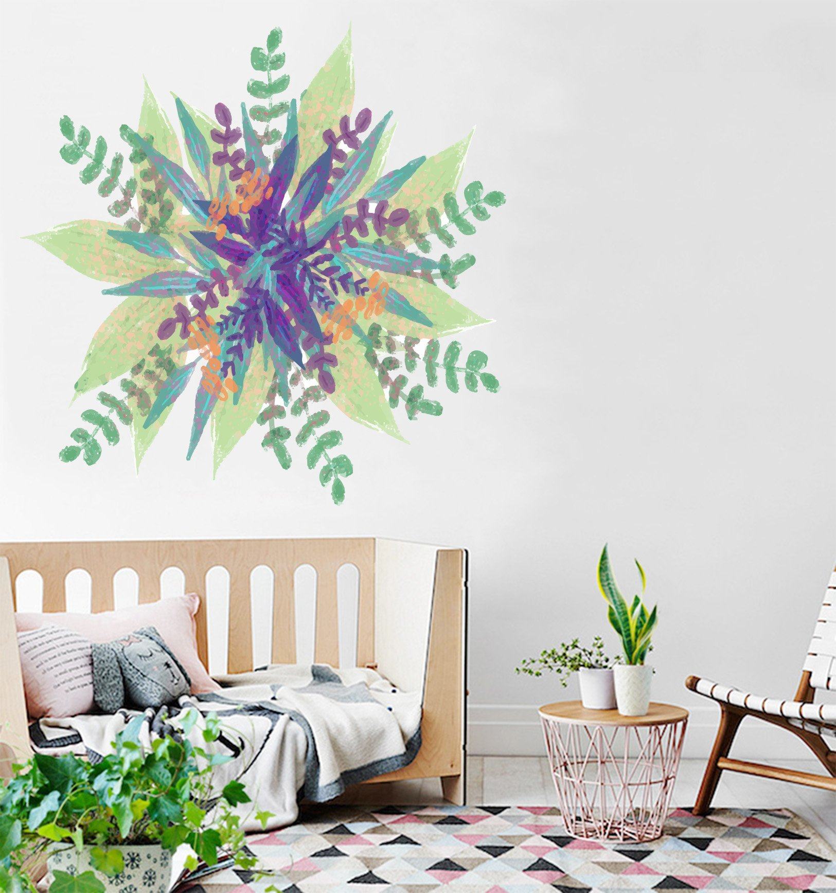 3D Graffiti Leaves 138 Wall Stickers Wallpaper AJ Wallpaper