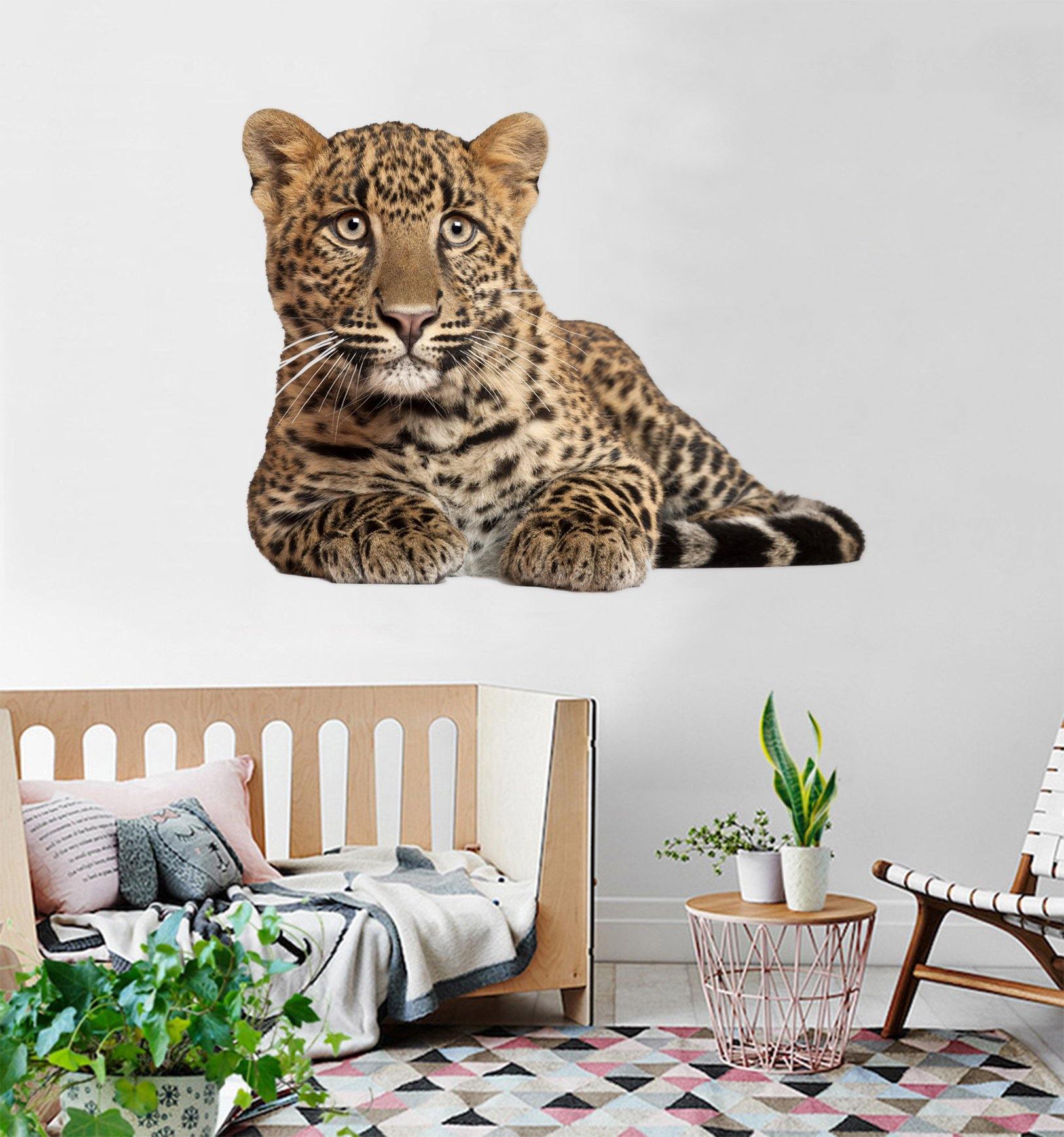 3D Leopard Looks At Your 038 Animals Wall Stickers Wallpaper AJ Wallpaper