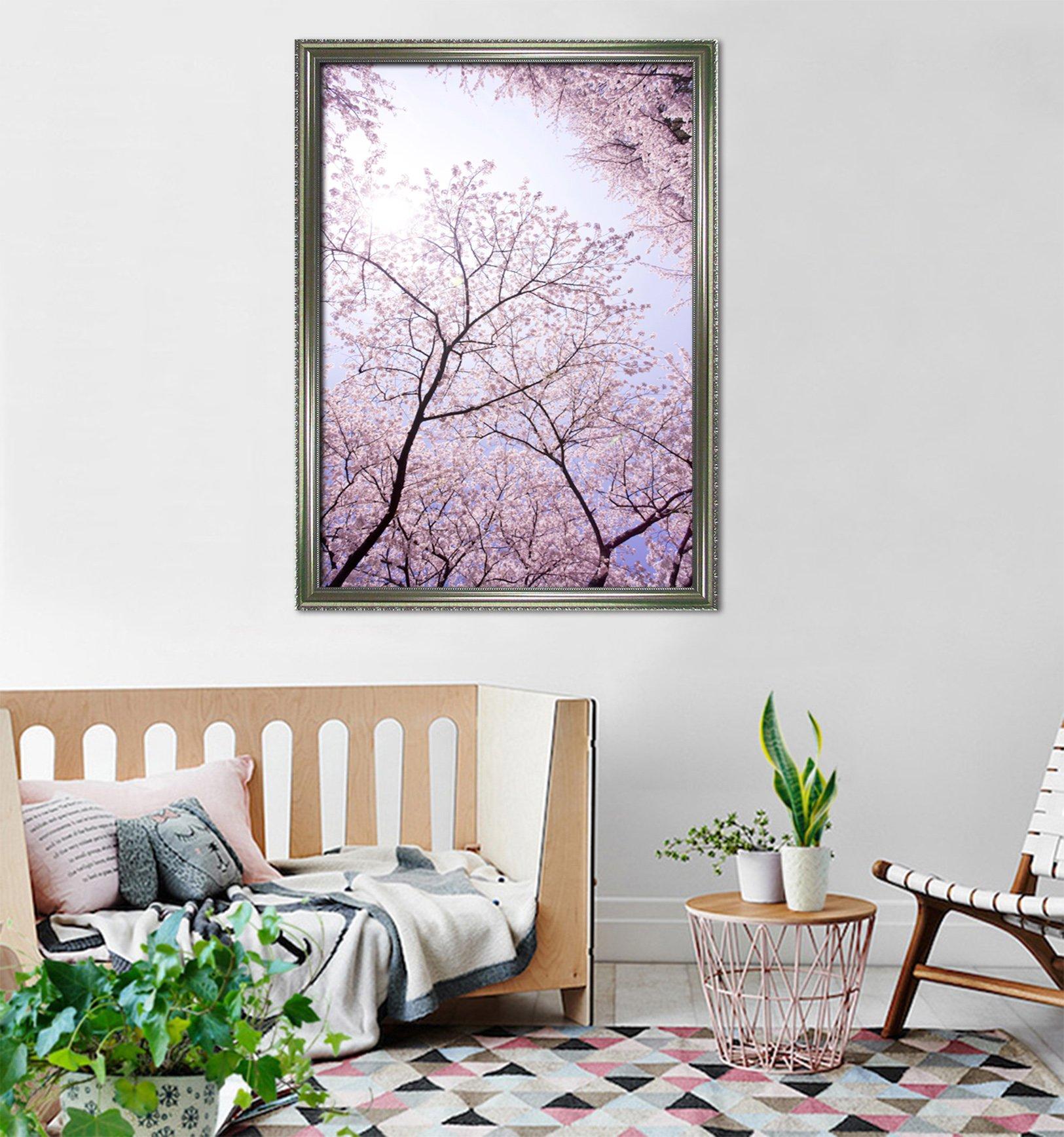 3D Tree Blossom 035 Fake Framed Print Painting Wallpaper AJ Creativity Home