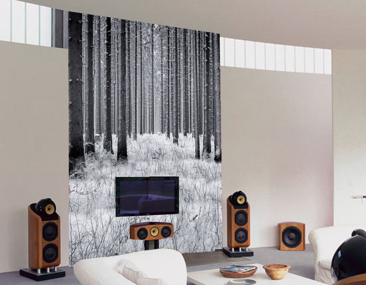 Snowy Forest Ground Wallpaper AJ Wallpaper