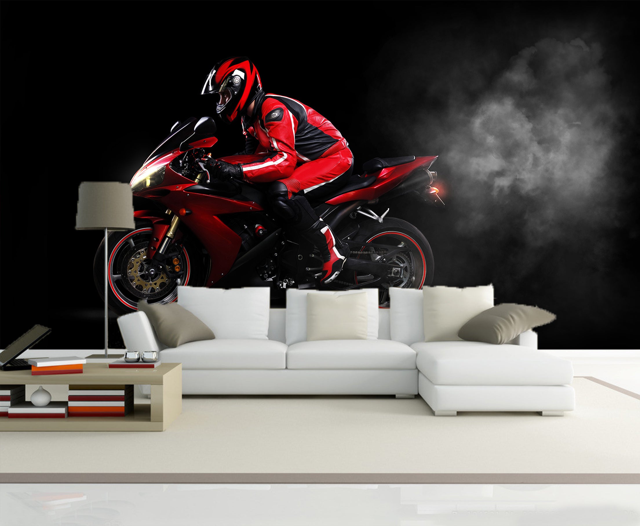 3D Horizon Motorcycle 305 Vehicle Wall Murals