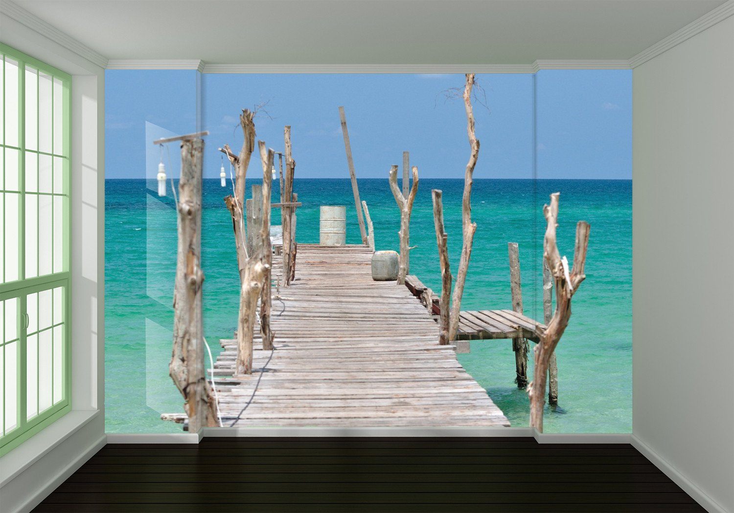 3D Wooden Bridge To Sea 53 Wallpaper AJ Wallpaper