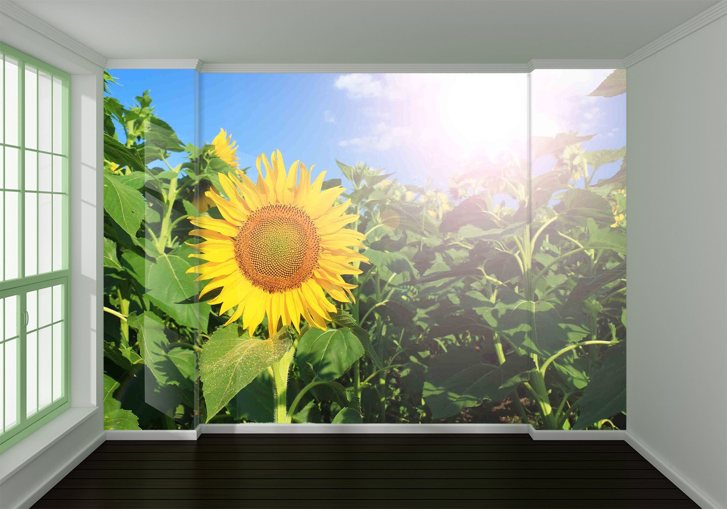 3D Sunflower 1024 Wall Murals Wallpaper AJ Wallpaper 2