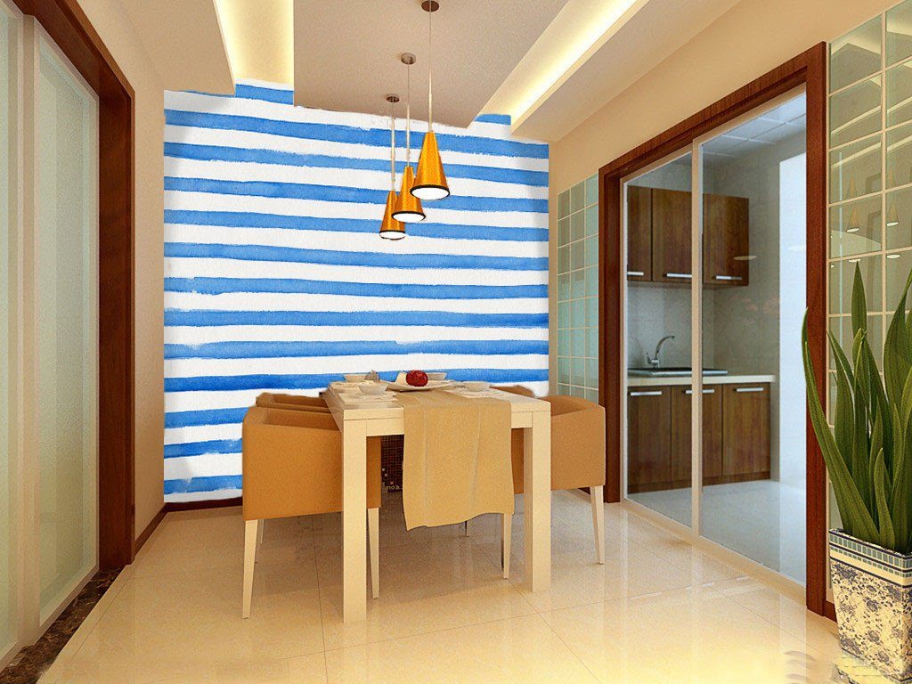 Blue Stripes Wallpaper AJ Wallpaper