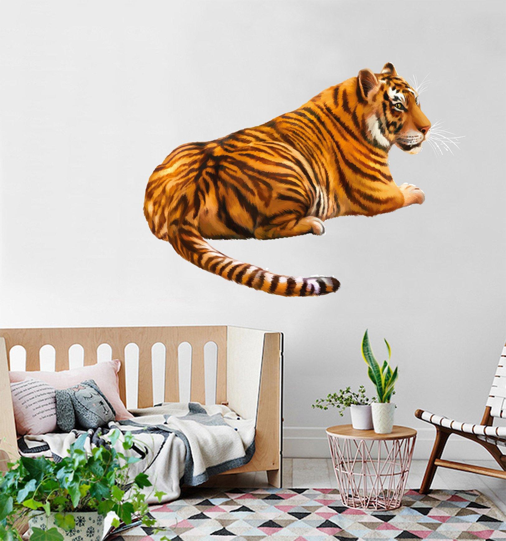 3D Tiger's Back 110 Animals Wall Stickers Wallpaper AJ Wallpaper