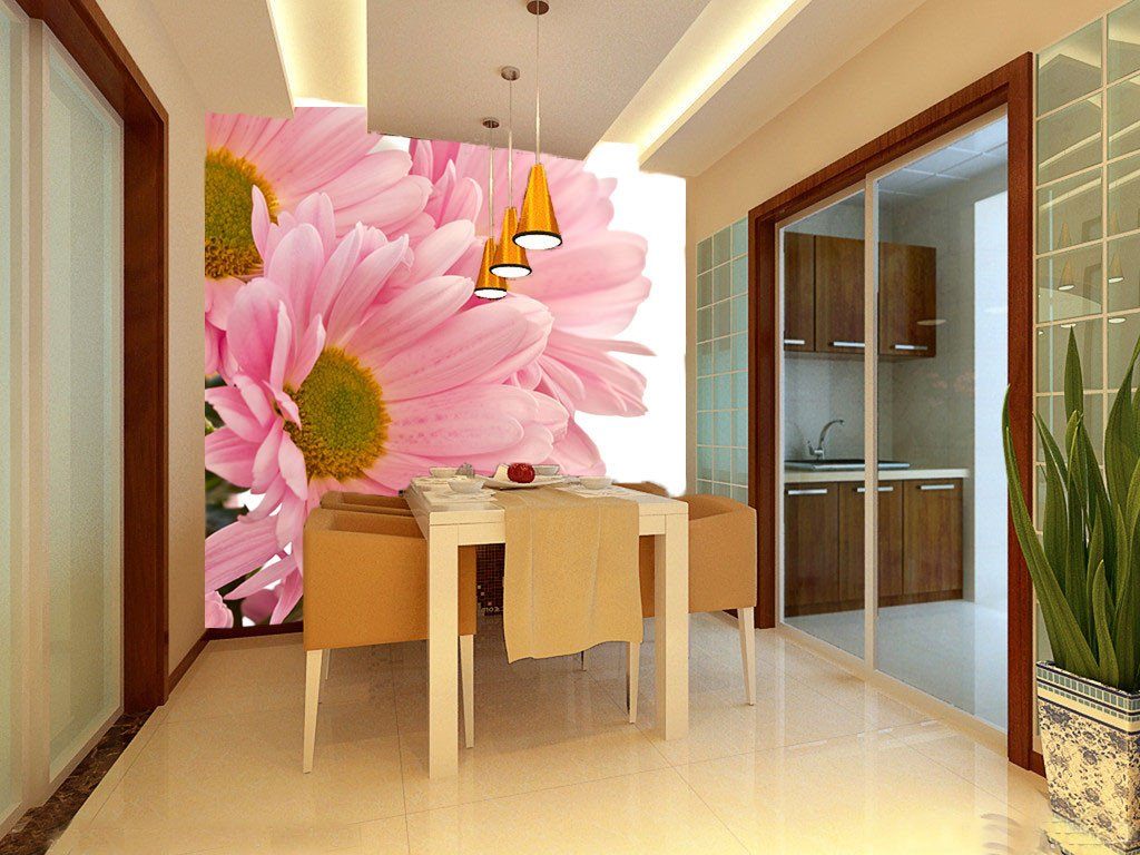 Pink Chrysanthemums Wallpaper AJ Wallpaper