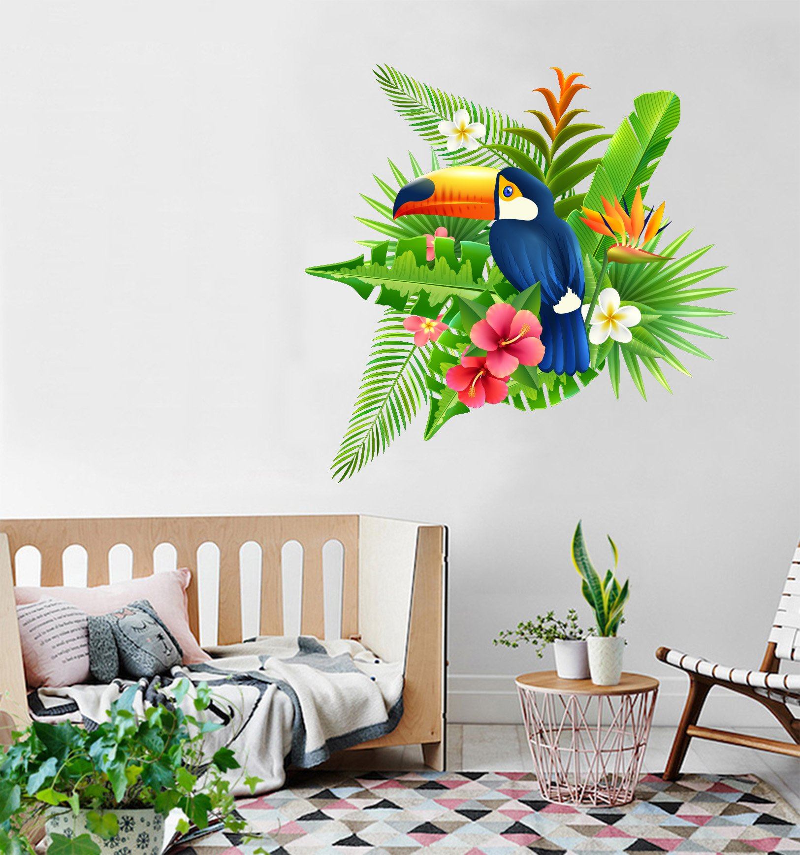 3D Green Leaf Parrot 271 Wall Stickers Wallpaper AJ Wallpaper