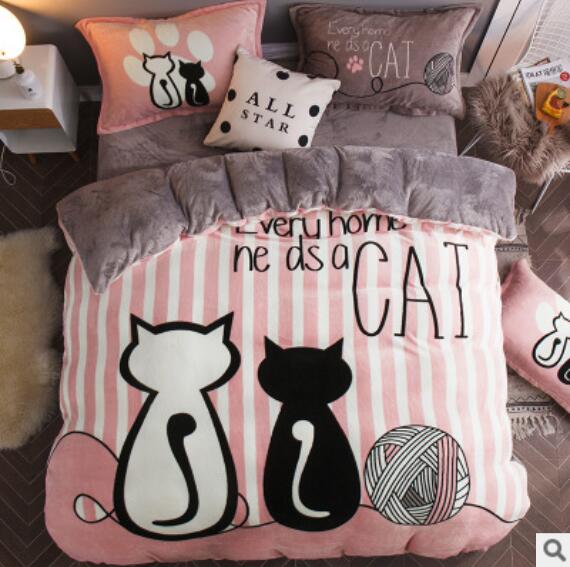 3D Cat Back View 18099 Bed Pillowcases Quilt