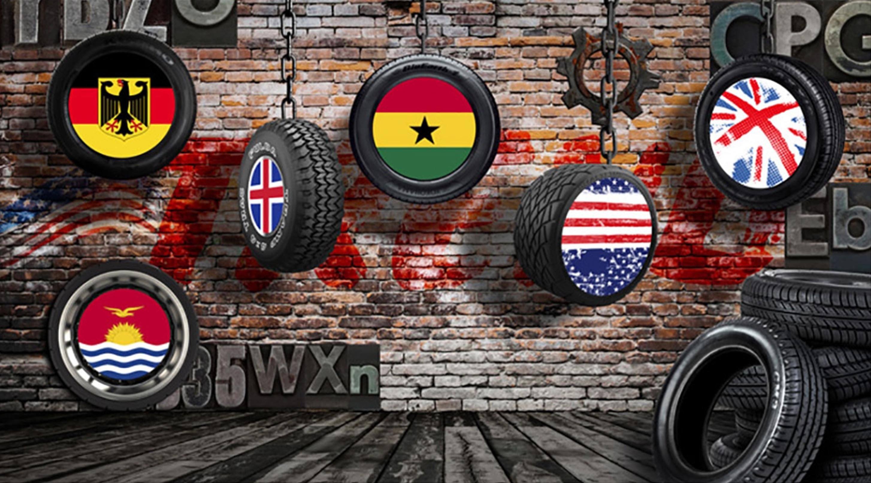 3D Hanging Tires 367 Garage Door Mural Wallpaper AJ Wallpaper