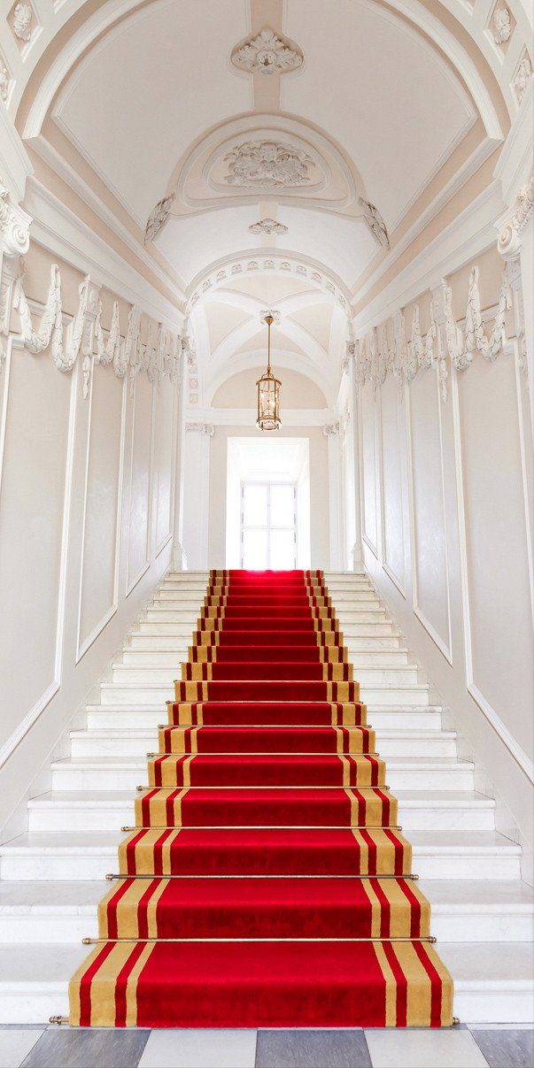 3D circular dome top the red carpet corridor door mural Wallpaper AJ Wallpaper