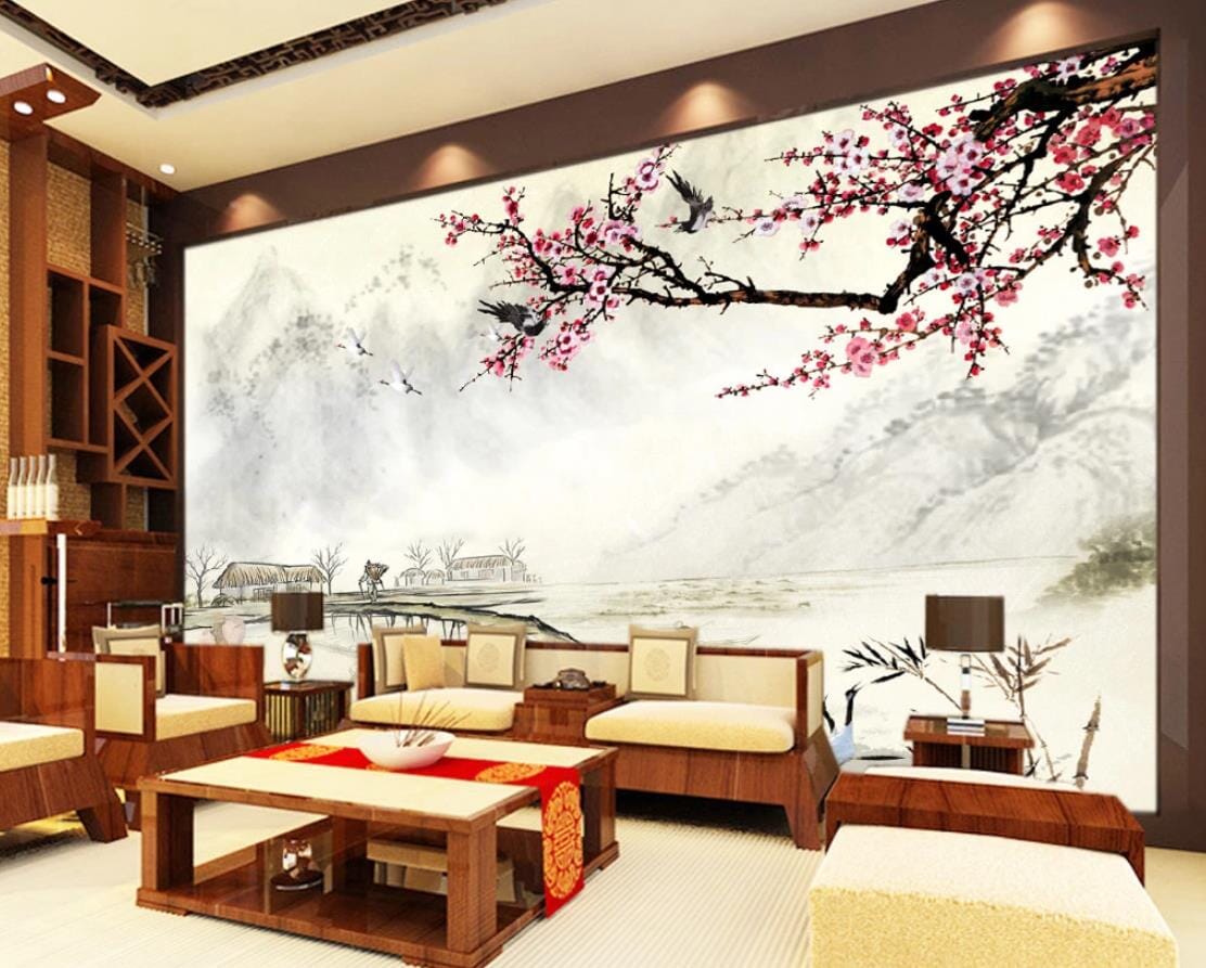 3D Farmer Crane WC396 Wall Murals Wallpaper AJ Wallpaper 2