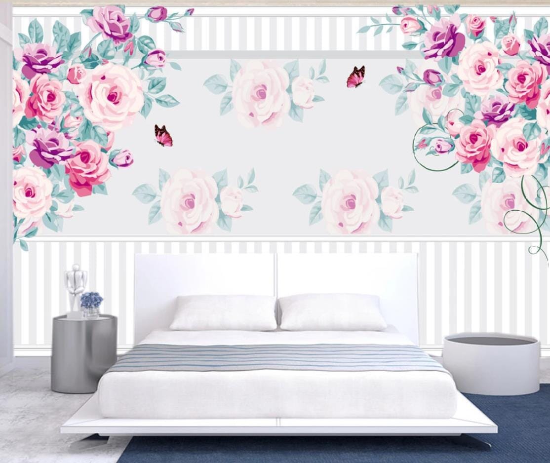 3D Blooming Roses WC481 Wall Murals Wallpaper AJ Wallpaper 2