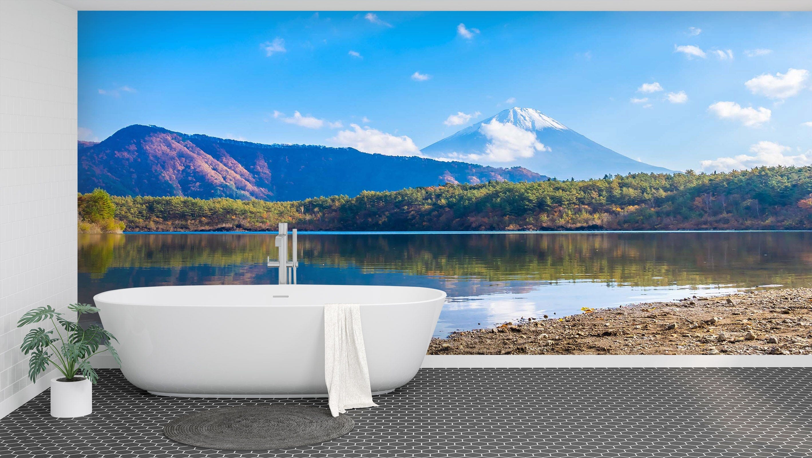 3D Lake Mountain 129 Wall Murals Wallpaper AJ Wallpaper 2