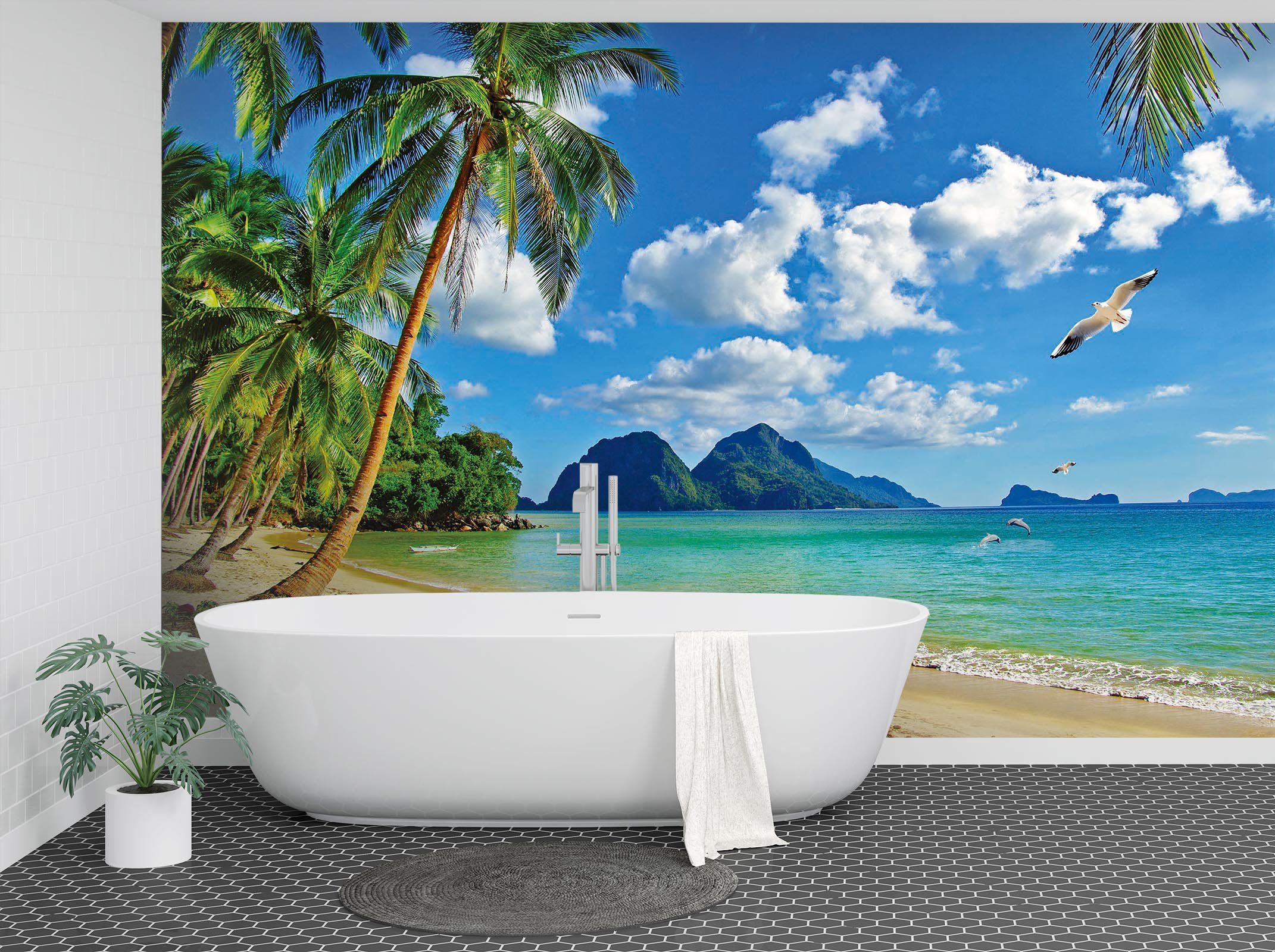 3D Beach Seagull 001 Wall Murals Wallpaper AJ Wallpaper 2