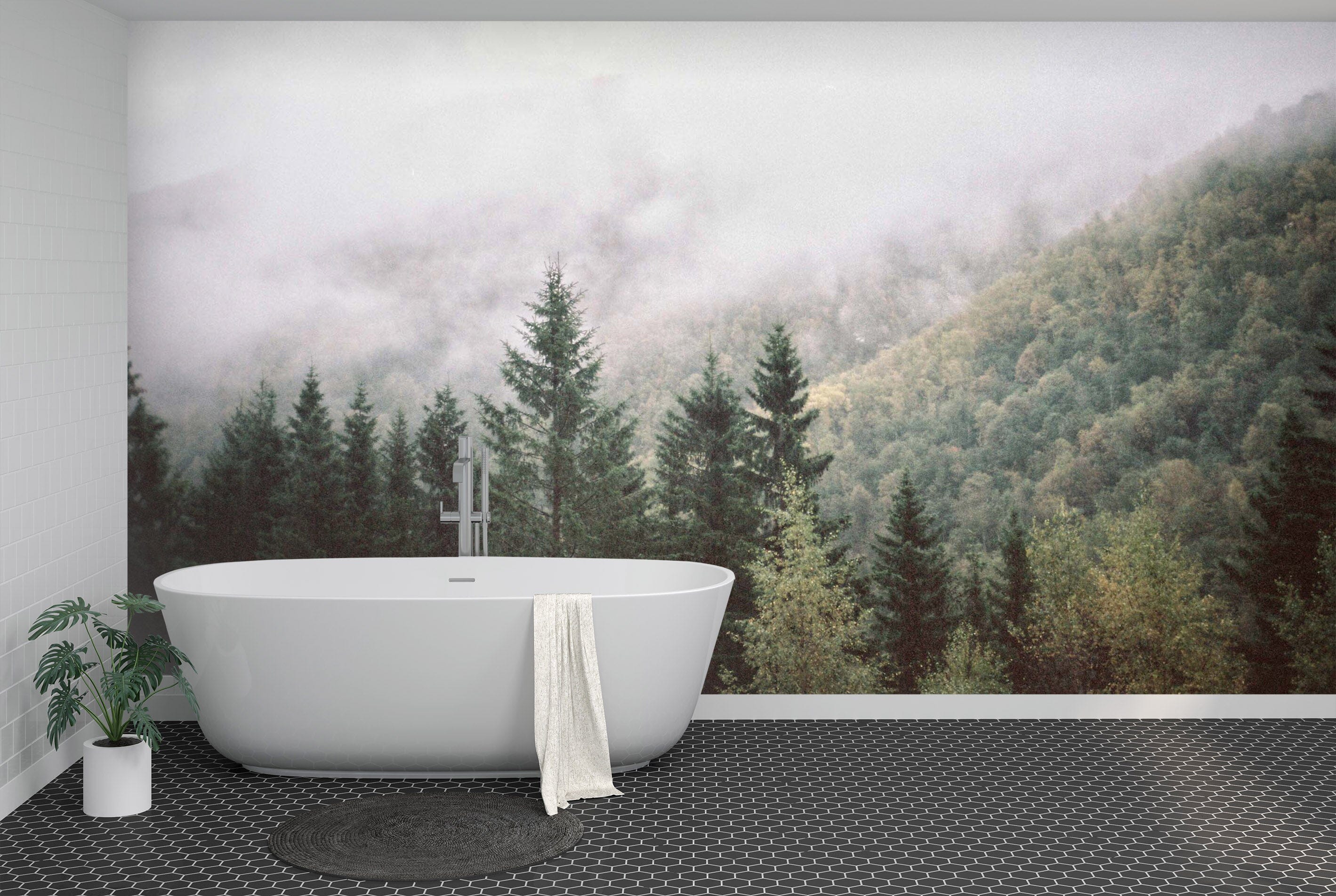 3D Morning Fog Forest 116 Wall Murals Wallpaper AJ Wallpaper 2