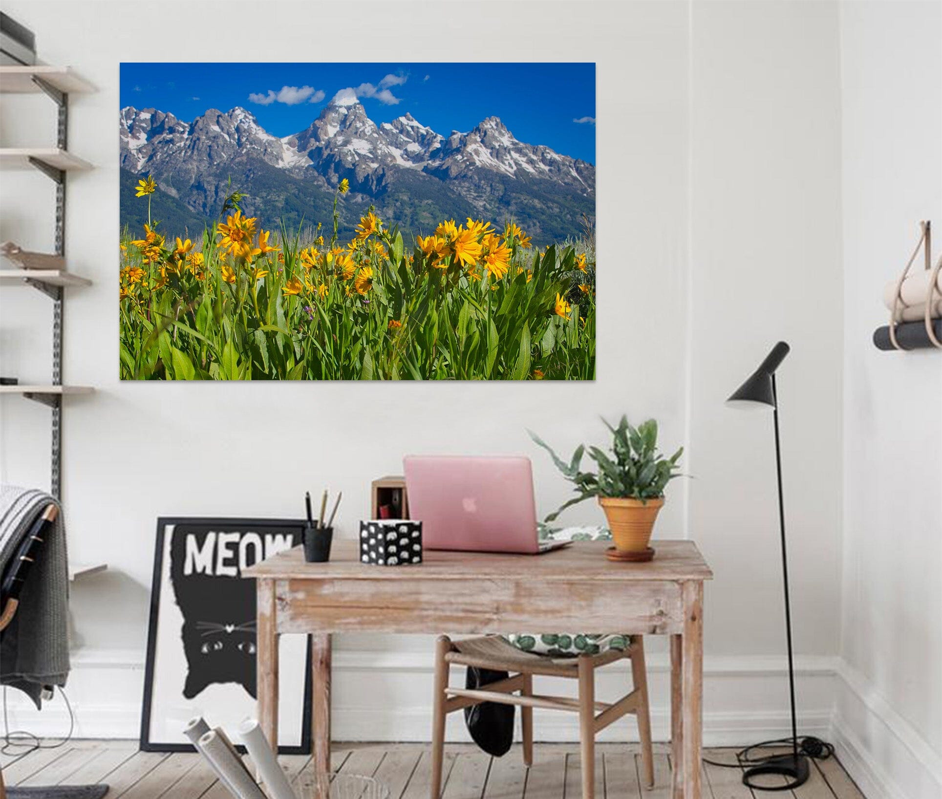 3D Mountain Wildflowers 020 Kathy Barefield Wall Sticker Wallpaper AJ Wallpaper 2