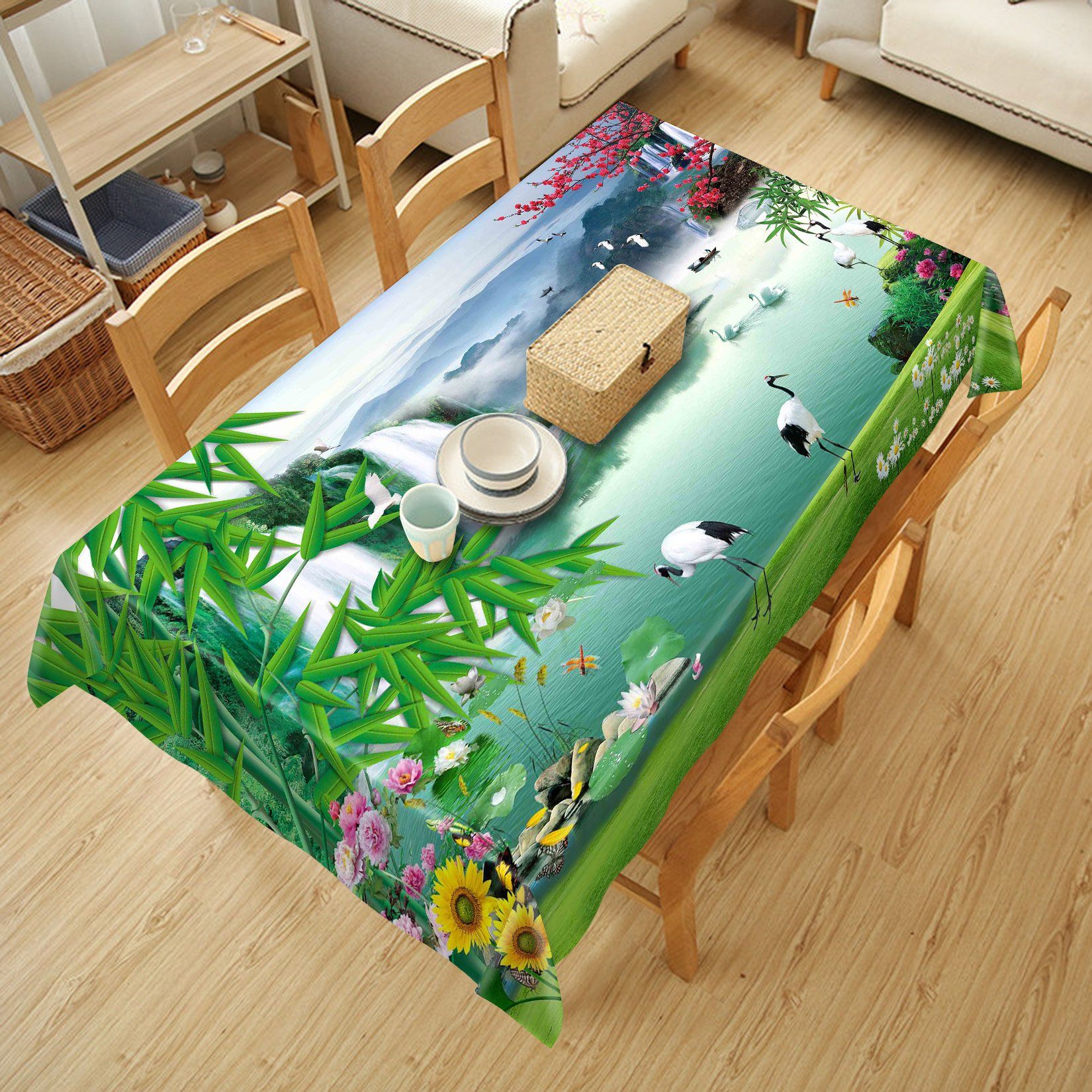 3D Lake Landscape 144 Tablecloths Wallpaper AJ Wallpaper